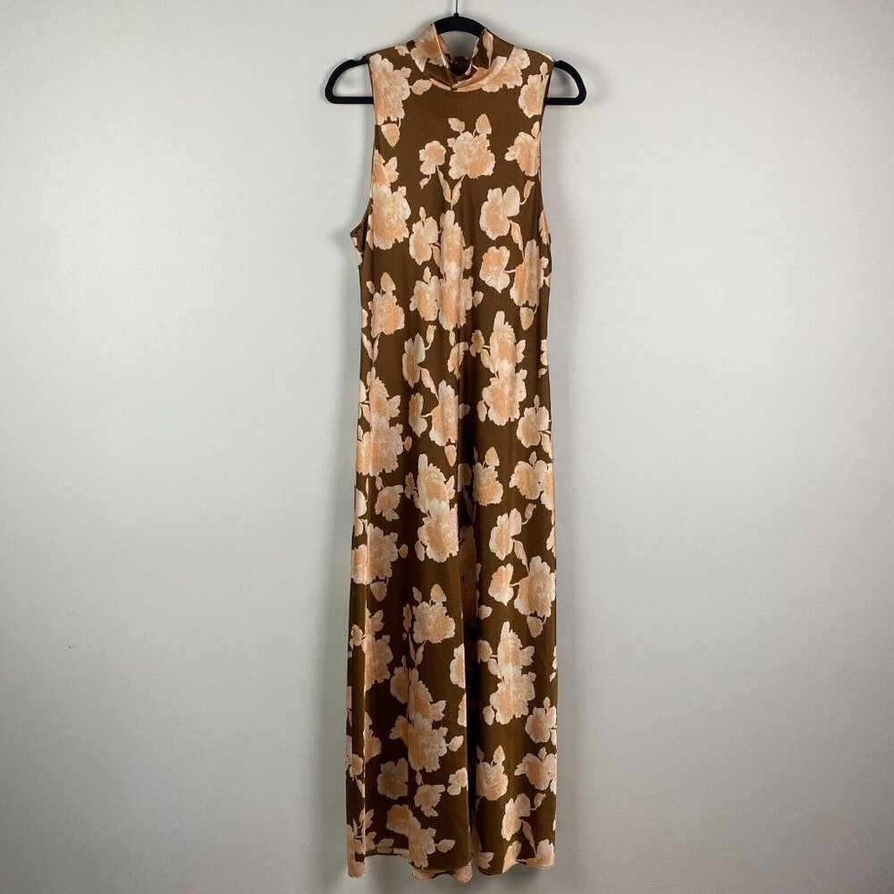 Vince Brown Floral Maxi Dress